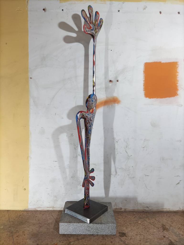 Original Contemporary People Sculpture by Santi Flores