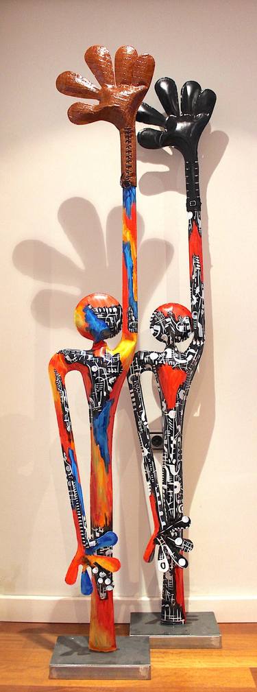 Original Expressionism Family Sculpture by Santi Flores