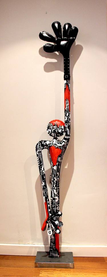 Original Expressionism People Sculpture by Santi Flores