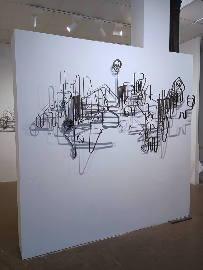Original Abstract Expressionism Abstract Sculpture by Santi Flores