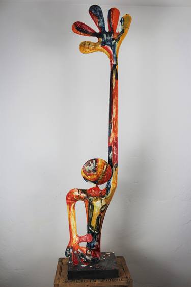 Original Abstract Expressionism Abstract Sculpture by Santi Flores