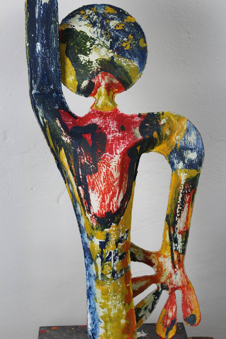 Original Abstract Expressionism Abstract Sculpture by Santi Flores