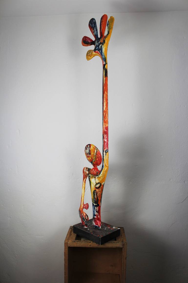 Original Abstract Expressionism Abstract Sculpture by Santi Flores