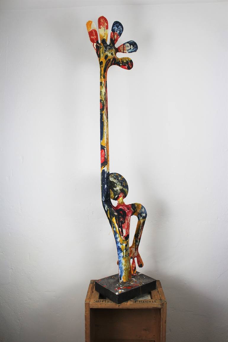 Original Abstract Expressionism Abstract Sculpture by Santi Flores