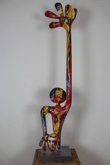 Original Abstract Expressionism Abstract Sculpture by Santi Flores