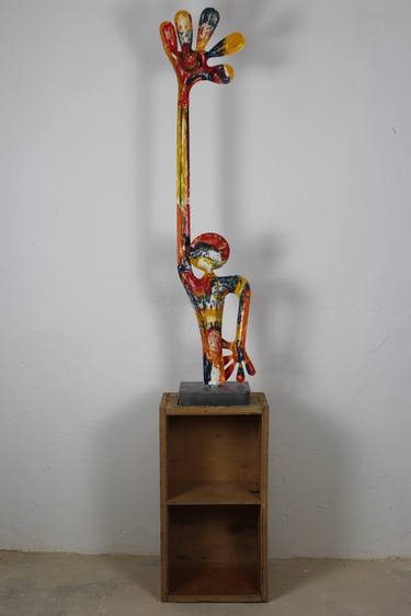 Original Abstract Expressionism Abstract Sculpture by Santi Flores