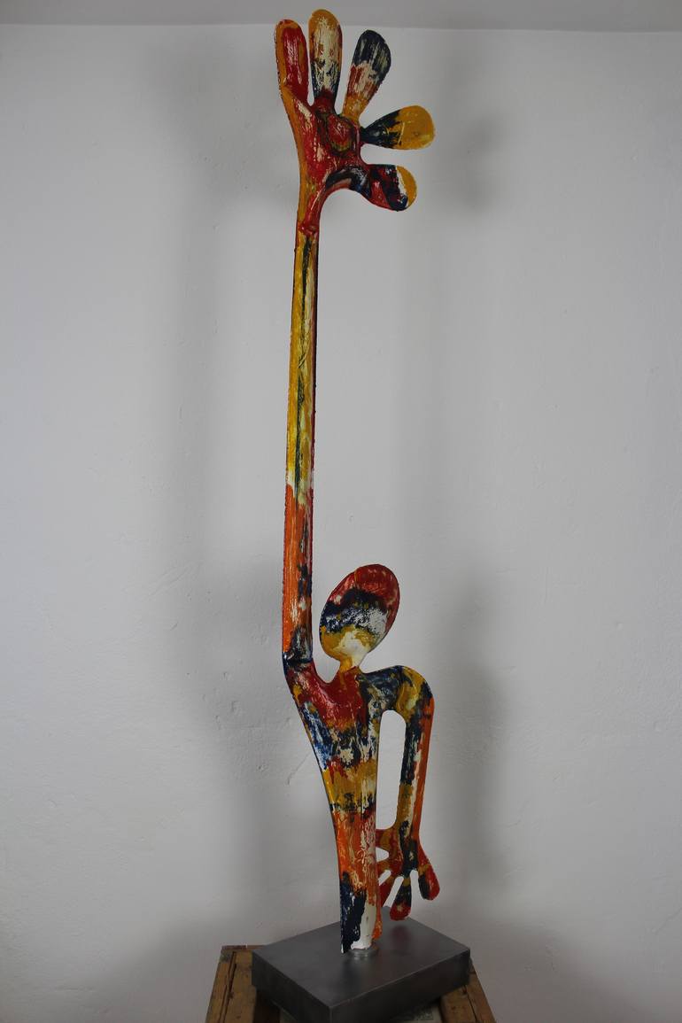 Original Abstract Expressionism Abstract Sculpture by Santi Flores