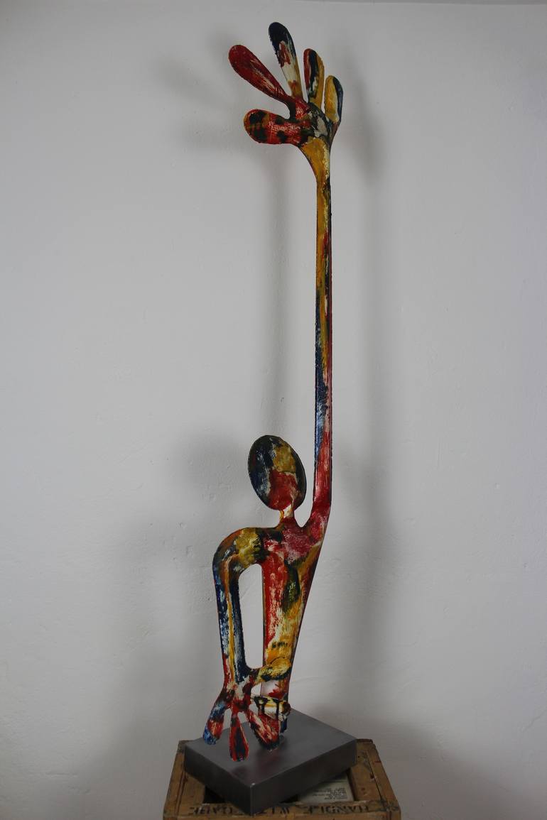 Original Abstract Expressionism Abstract Sculpture by Santi Flores