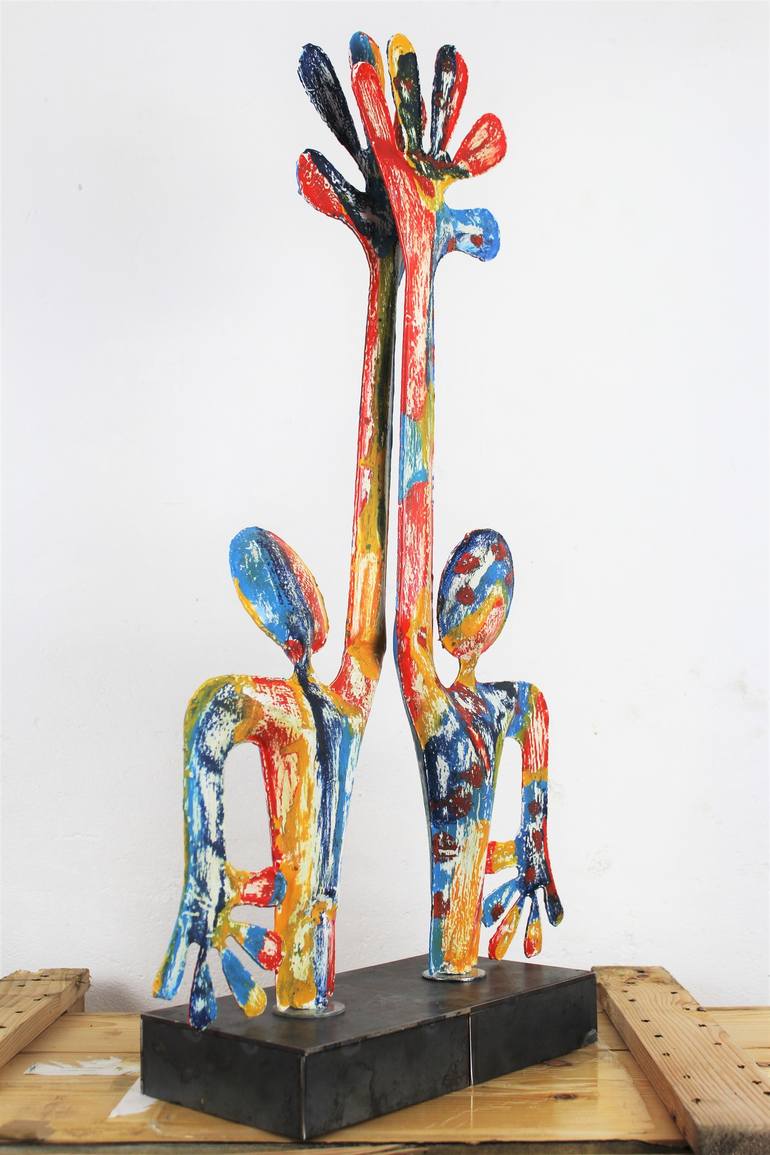 Original Abstract Expressionism Abstract Sculpture by Santi Flores