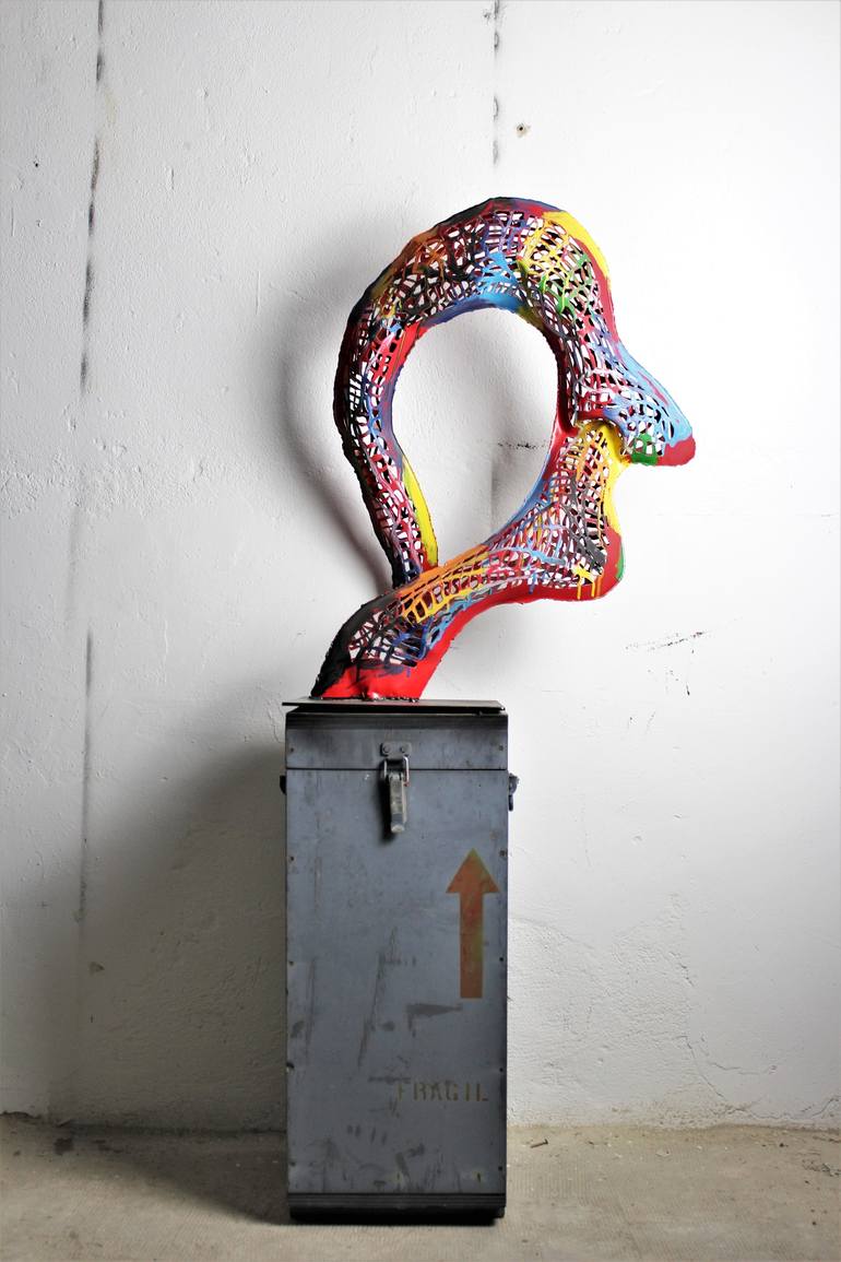 Original Expressionism People Sculpture by Santi Flores