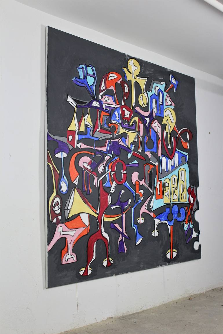 Original Abstract Painting by Santi Flores