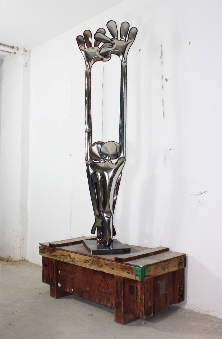 Original Expressionism People Sculpture by Santi Flores