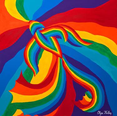 Original Abstract Animal Painting by Olga Keles