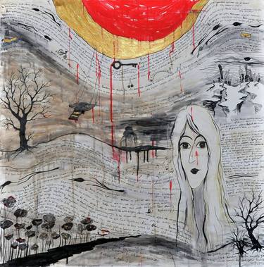 Original Abstract Expressionism Women Paintings by Lutfiye Aydogdu Bahar