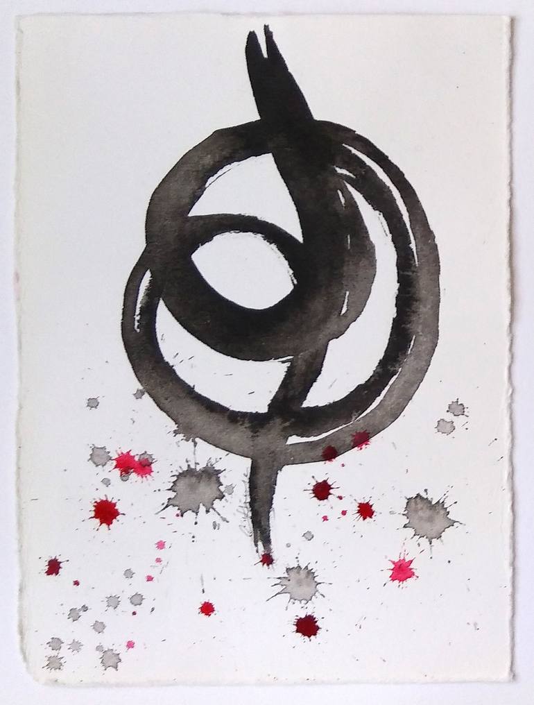 Original Abstract Expressionism Abstract Painting by Lutfiye Aydogdu Bahar
