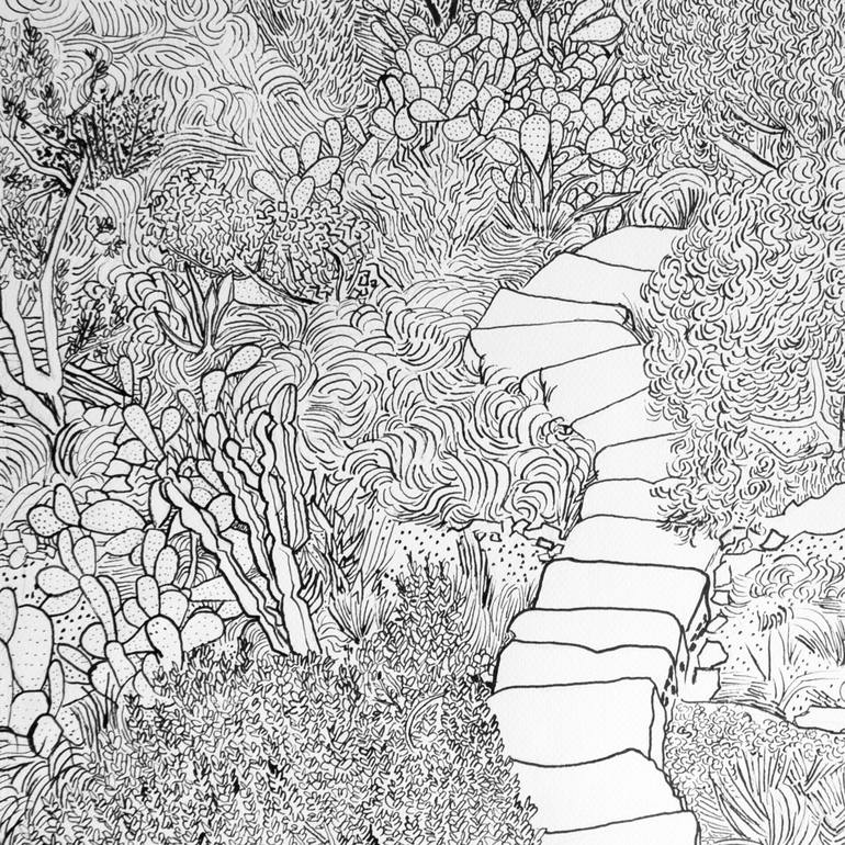 Original Expressionism Garden Drawing by Daniel Formigo