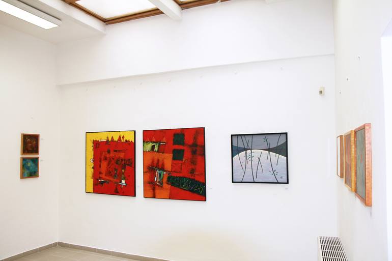 Original Abstract Expressionism Landscape Painting by Serge Vasilendiuc