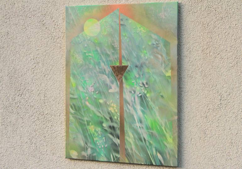 Original Cubism Architecture Painting by Serge Vasilendiuc