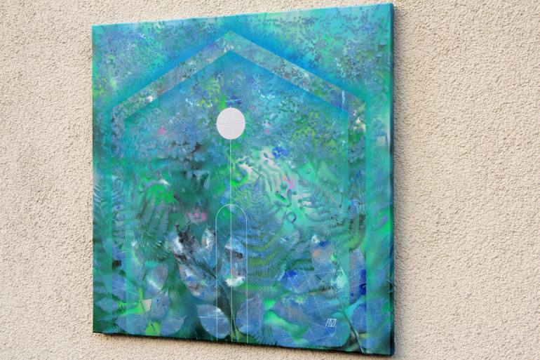 Original Art Nouveau Nature Painting by Serge Vasilendiuc