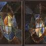 all 2 works with wooden frame