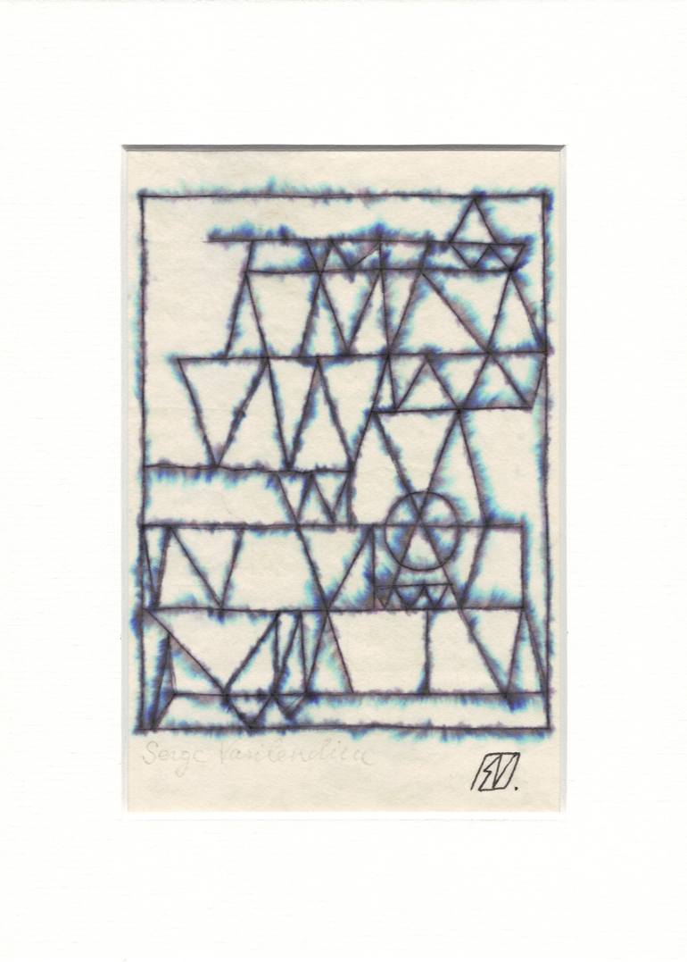 Original Abstract Geometric Drawing by Serge Vasilendiuc