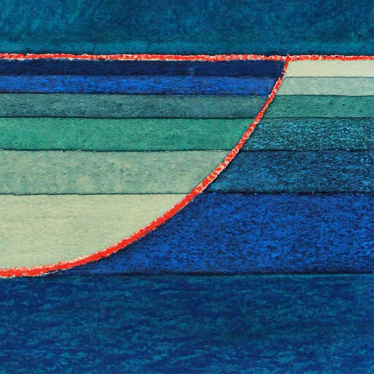 Original Conceptual Boat Painting by Serge Vasilendiuc