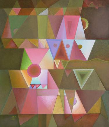 Print of Geometric Paintings by Serge Vasilendiuc