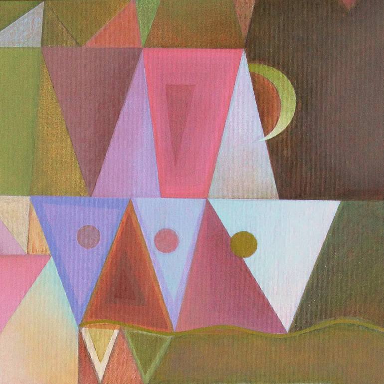 Original Abstract Geometric Painting by Serge Vasilendiuc