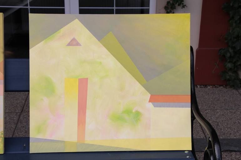 Original Cubism Geometric Painting by Serge Vasilendiuc