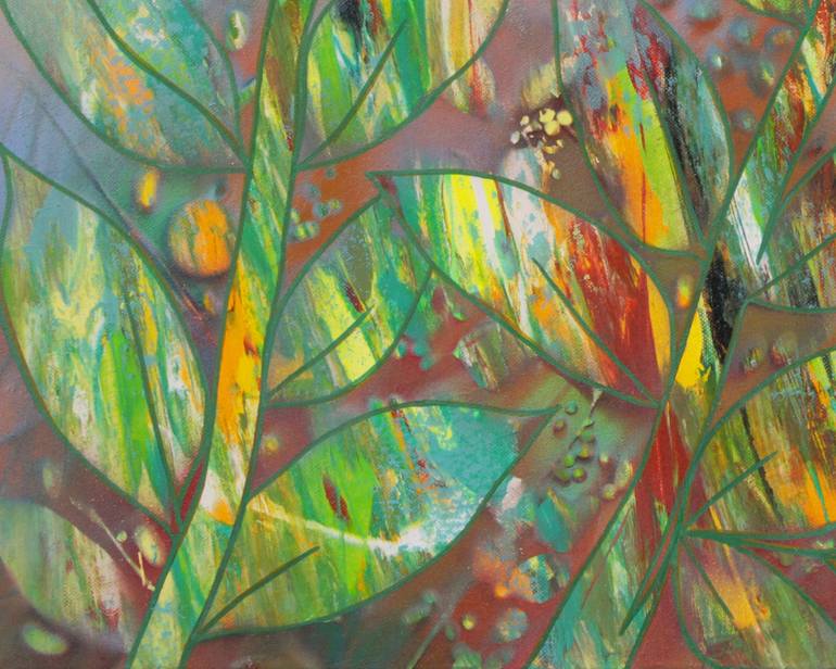 Original Expressionism Garden Painting by Serge Vasilendiuc