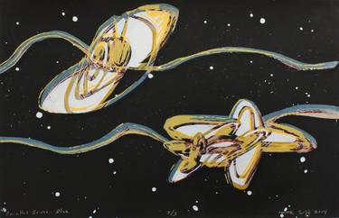 Original Outer Space Printmaking by Julie Evanoff