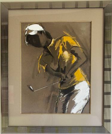 Golf_Lady 3- Framed original artwork thumb