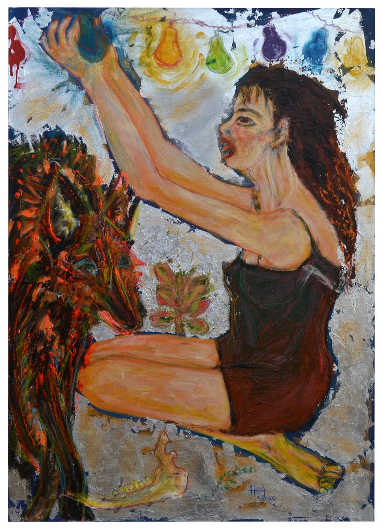Original Conceptual People Painting by Lina Osama