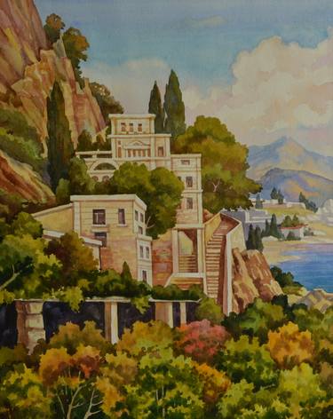 Amalfi Coast, watercolor thumb