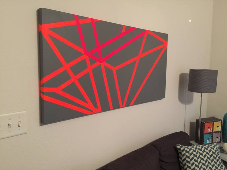 Original Abstract Geometric Painting by Zackary Petot