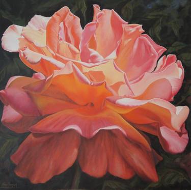 Print of Realism Floral Paintings by Kay Duncan