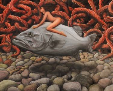 Original Surrealism Women Paintings by Moises Hergueta