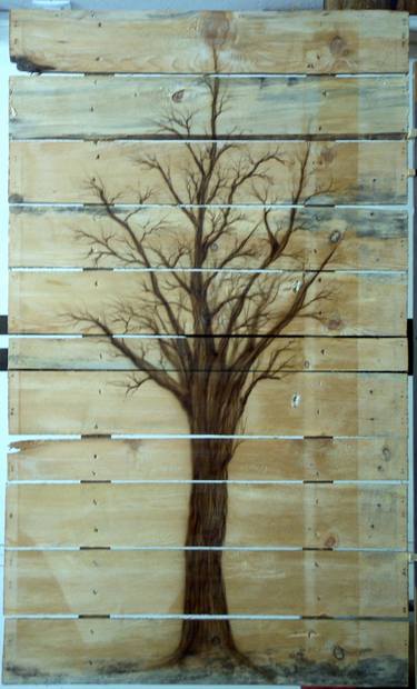 Original Street Art Tree Paintings by Moises Hergueta