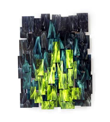 "Forest" Glass and Metal Wall Sculpture thumb