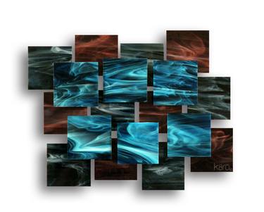 "Electric AP" Glass and Metal Wall Sculpture thumb
