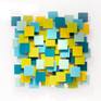 "Playtime" is a glass wall sculpture made using custom pieces of art glass which are then assembled upon a metal welded frame upon various elevations in order to create the overall composition.

As each piece is custom made, please allow 6-8 weeks for the completion of the piece and an additional 2 weeks for freight delivery.

PLEASE INQUIRE FOR CUSTOM SIZES AND COLOR SCHEMES!