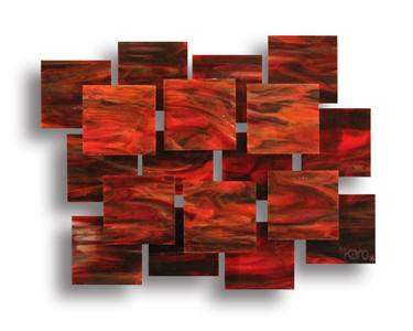"Passion" Glass and Metal Wall Sculpture thumb