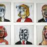 faces of the city- Paintings 1-6 together!- Product example of how the painting can be hung on the wall.