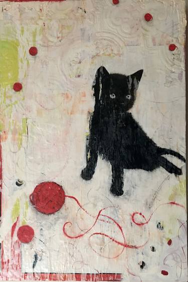 Original Abstract Expressionism Animal Collage by Susan Richardson