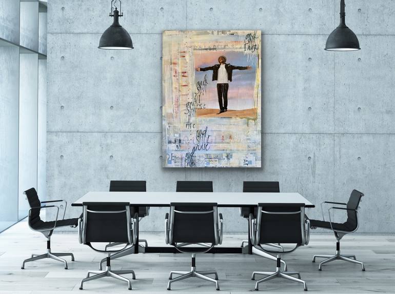 Original Abstract Pop Culture/Celebrity Collage by Susan Richardson