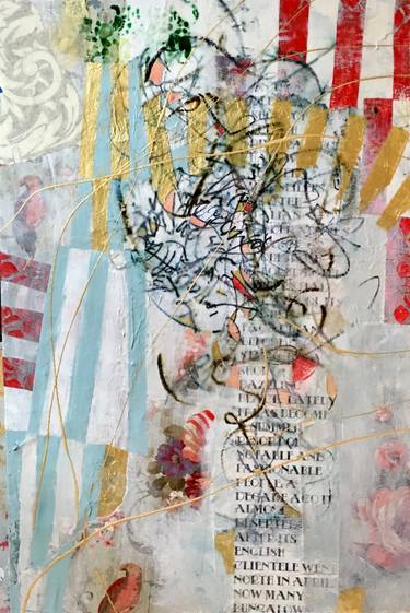 Original Abstract Expressionism Abstract Collage by Susan Richardson