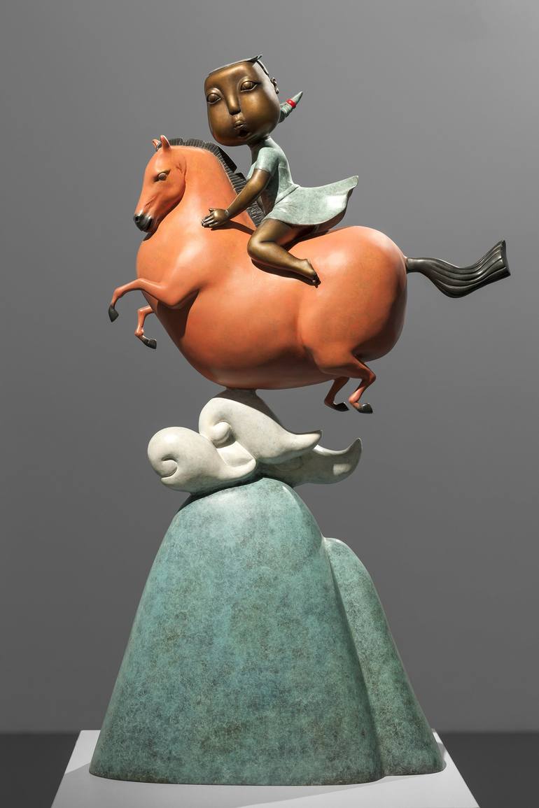 Print of Art Deco Fantasy Sculpture by Jiahui Wu