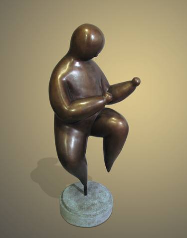 Original Sports Sculpture by Jiahui Wu