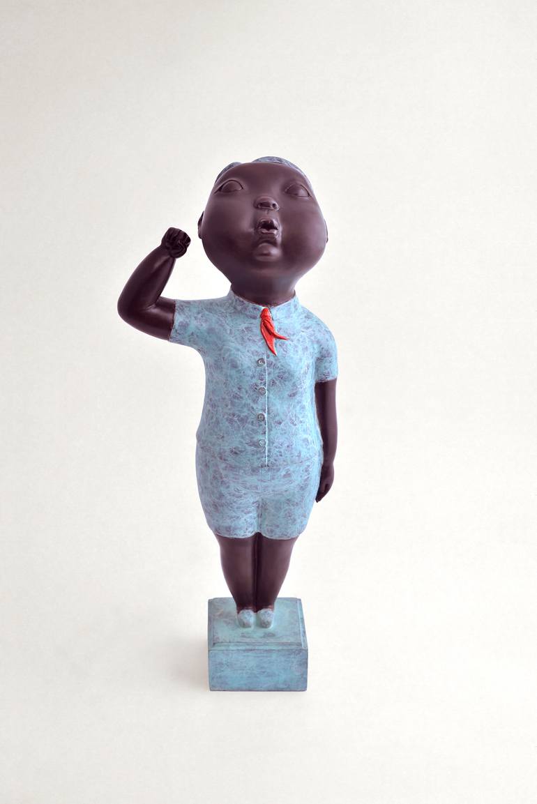 Original Art Deco Children Sculpture by Jiahui Wu