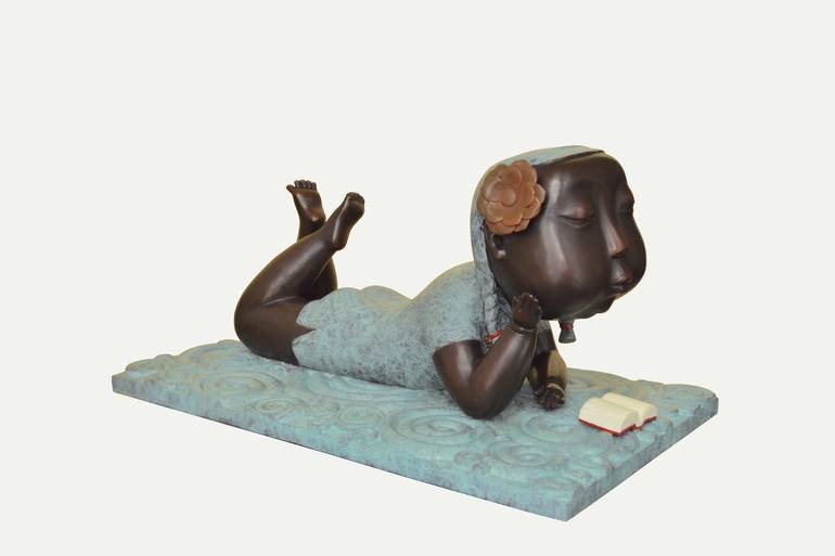 Original Art Deco Children Sculpture by Jiahui Wu